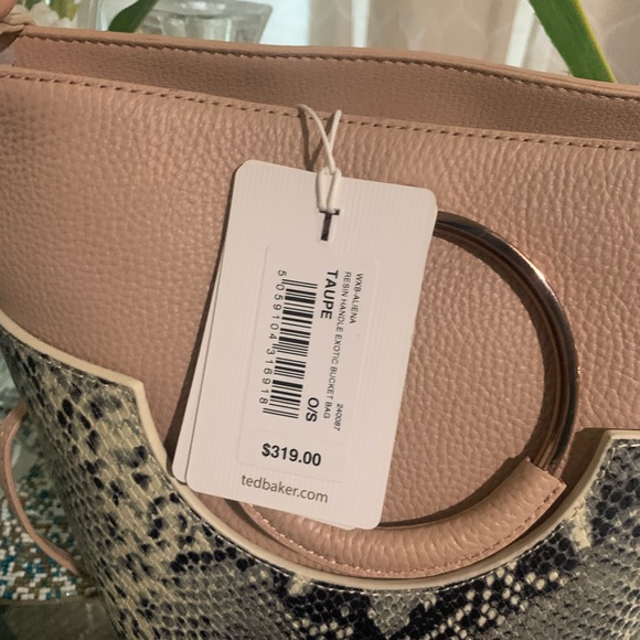 Ted Baker Pink and Black Snakeskin Bag - Picture 3 of 8